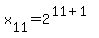 x%5B11%5D=2%5E%2811%2B1%29