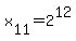 x%5B11%5D=2%5E12