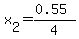 x%5B2%5D=%28+0.55%29+%2F+4