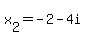 x%5B2%5D=-2-4i