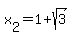 x%5B2%5D=1%2Bsqrt%283%29