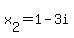 x%5B2%5D=1-3i