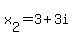 x%5B2%5D=3%2B3i