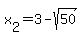 x%5B2%5D=3-sqrt%2850%29