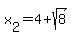 x%5B2%5D=4%2Bsqrt%288%29