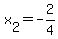 x%5B2%5D+=+-+2+%2F+4