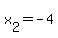 x%5B2%5D+=+-+4