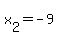 x%5B2%5D+=+-9