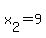 x%5B2%5D+=+9