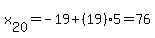 x%5B20%5D=-19%2B%2819%295=76