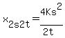 x%5B2s2t%5D+=+4Ks%5E2%2F%282t%29