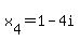 x%5B4%5D=1-4i