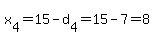 x%5B4%5D=15-d%5B4%5D=15-7=8