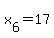 x%5B6%5D+=+17
