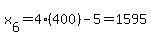 x%5B6%5D+=+4%28400%29+-+5+=+1595