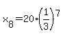 x%5B8%5D=20%281%2F3%29%5E7