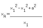 x%5BA%5D=%28x%5B1%5D%5E2-x%5B1%5D%5E2%2Ba%5E2%29%2Fx%5B1%5D