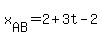 x%5BAB%5D=2%2B3t-2