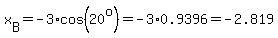 x%5BB%5D=-3%2Acos%2820%5Eo%29=-3%2A0.9396=-2.819