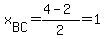 x%5BBC%5D=%284-2%29%2F2=1