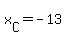 x%5BC%5D+=+-13