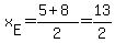 x%5BE%5D=%285%2B8%29%2F2=13%2F2