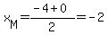 x%5BM%5D=%28-4%2B0%29%2F2=-2