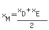 x%5BM%5D=%28x%5BD%5D%2Bx%5BE%5D%29%2F2