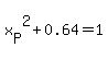 x%5BP%5D%5E2%2B0.64=1