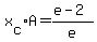 x%5Bc%5D%2AA=%28e-2%29%2Fe
