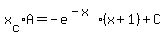 x%5Bc%5D%2AA=-e%5E%28-x%29%28x%2B1%29%2BC