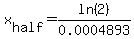 x%5Bhalf%5D=ln%282%29%2F0.0004893