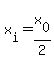x%5Bi%5D+=+x%5B0%5D%2F2