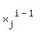 x%5Bj%5D%5E%28i-1%29