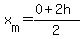 x%5Bm%5D=%280%2B2h%29%2F2