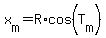 x%5Bm%5D=R%2Acos%28T%5Bm%5D%29