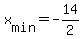 x%5Bmin%5D+=+-14%2F2