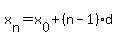 x%5Bn%5D=x%5B0%5D%2B%28n-1%29d