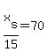 x%5Bs%5D%2F15+=+70