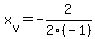 x%5Bv%5D+=+-2%2F2%28-1%29