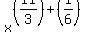 x%5E%28%2811%2F3%29%2B%281%2F6%29%29