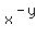 x%5E%28-+y%29