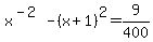 x%5E%28-2%29-%28x%2B1%29%5E2=9%2F400