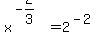 x%5E%28-2%2F3%29=2%5E%28-2%29
