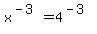 x%5E%28-3%29=4%5E%28-3%29