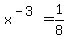 x%5E%28-3%29+=+1%2F8