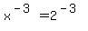 x%5E%28-3%29+=+2%5E%28-3%29