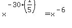 x%5E%28-30%2A%281%2F5%29%29+=+x%5E%28-6%29