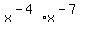 x%5E%28-4%29+%2A+x%5E%28-7%29