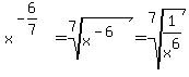 x%5E%28-6%2F7%29%5E%22%22=root%287%2Cx%5E%28-6%29%29=root%287%2C1%2Fx%5E6%29